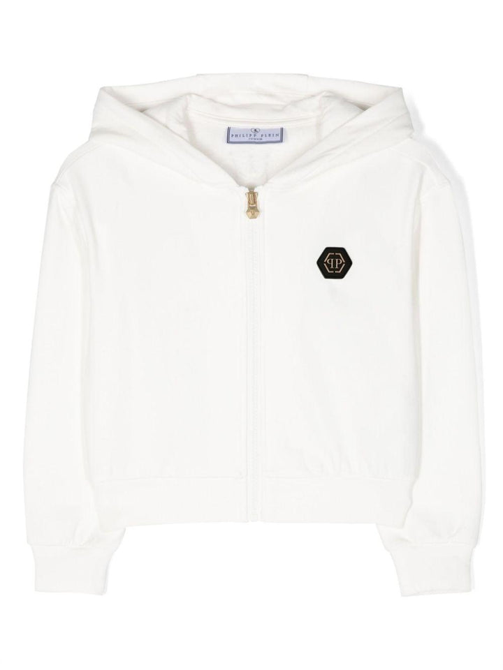 Felpa bianca bambina