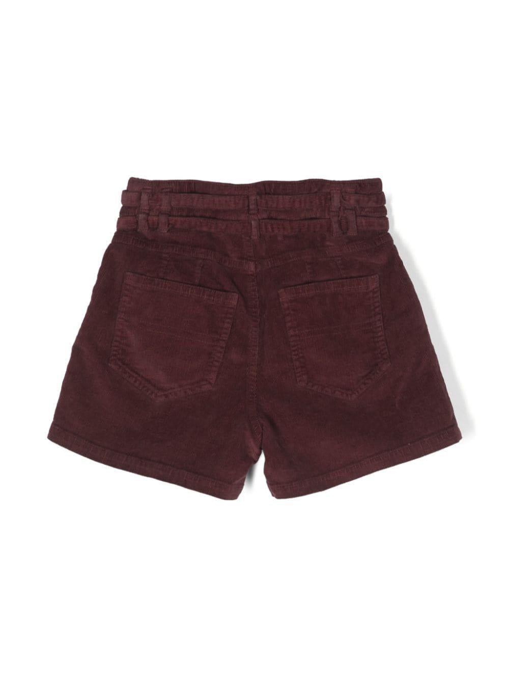 Shorts bordeaux bambina