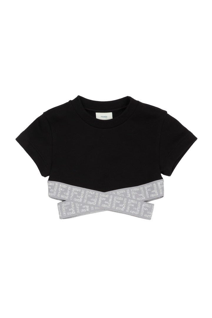 Felpa nera e grigia bambina