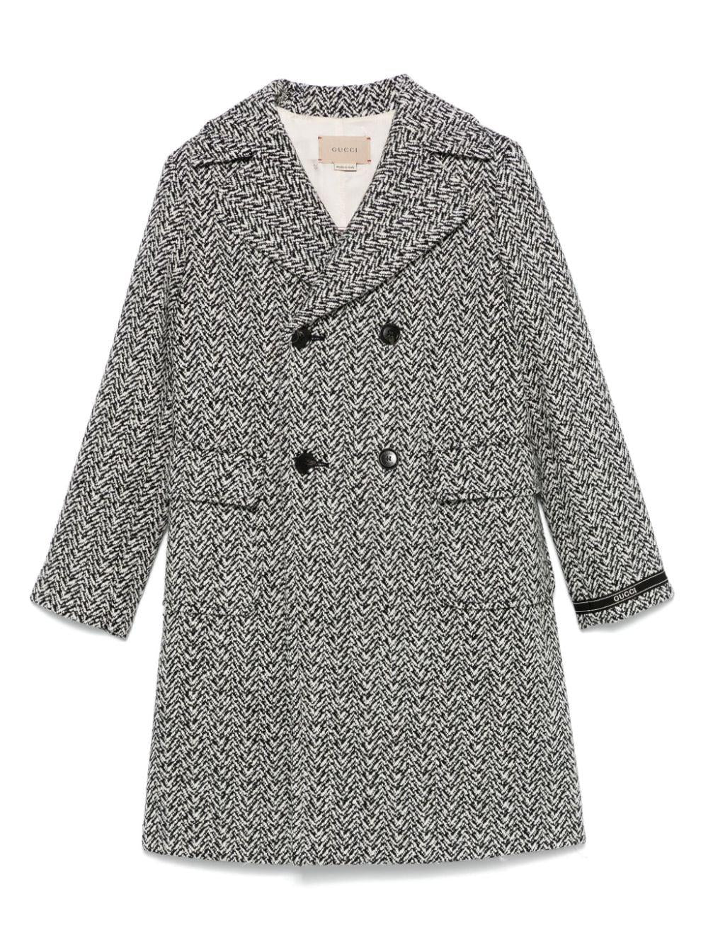 Cappotto nero/bianco bambina