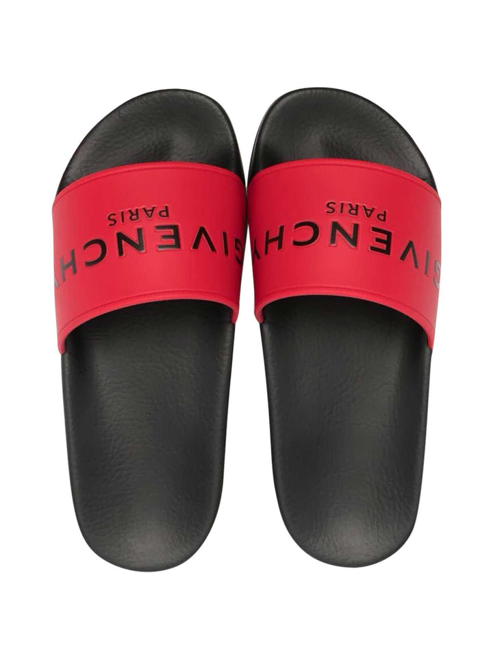 Ciabatte rosse Givenchy Kids