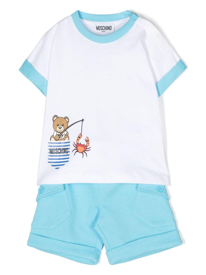 Set blu/bianco neonato