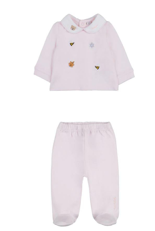 tutina 2pz rosa neonata I25003 ROSA Nanan 