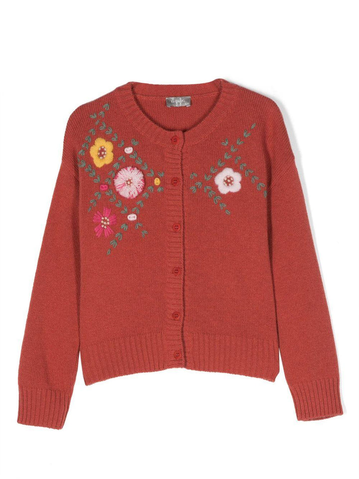 Cardigan rosso bambina