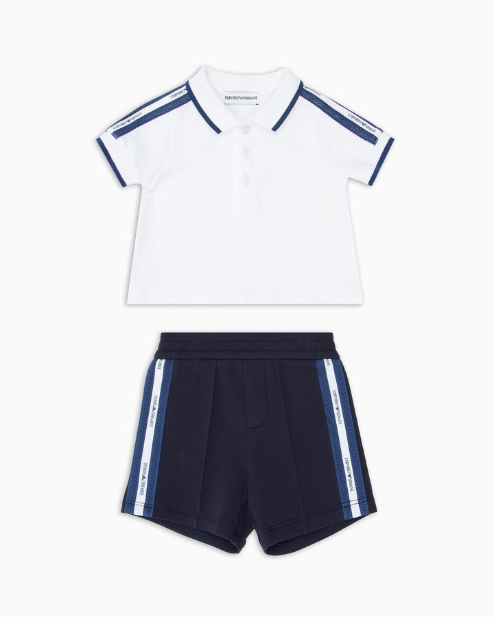 completo bianco/blu neonato EB000389AF10497 M0019 EMPORIO ARMANI KIDS 