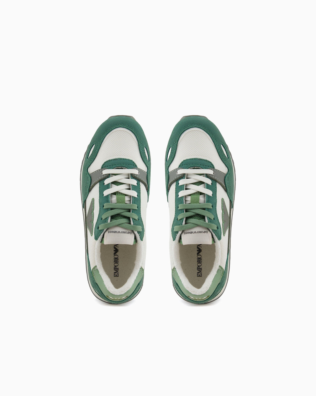 sneacker bianco/verde bambino XYX040XOX04 U671 EMPORIO ARMANI KIDS 
