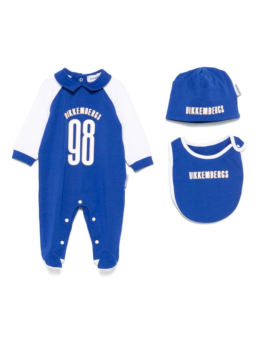set tutina azzurro neonato