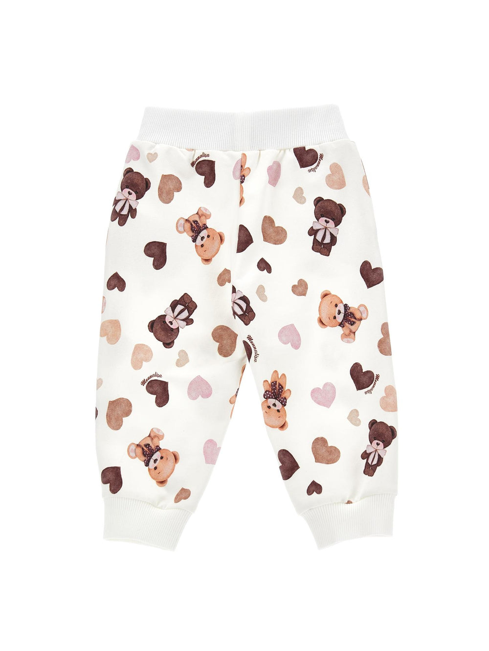 Pantaloni bianco neonata con stampa 39B4082071 0029 Monnalisa kids 