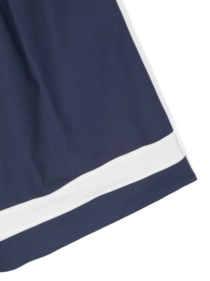 Pantaloni blu navy/bianco bambina