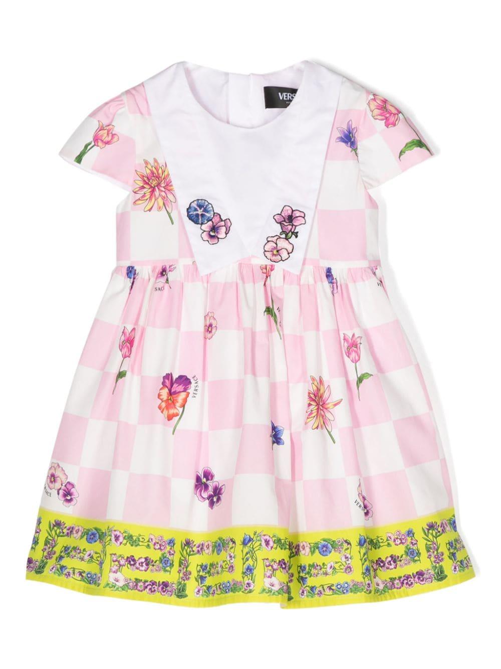 Abito rosa/multicolore neonata