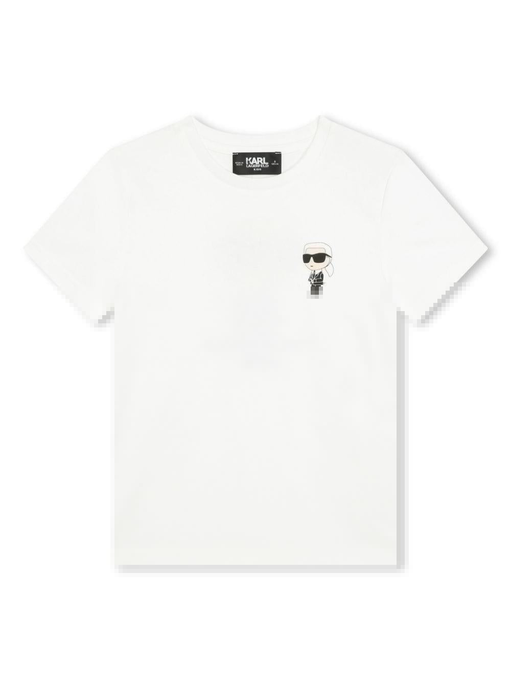 t-shirt bianca bambino Z30054 10P Karl lagerfeld kids 