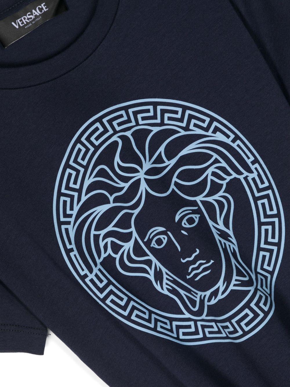T-shirt blu navy bambino 10002391A10165 2UQ70 VERSACE 