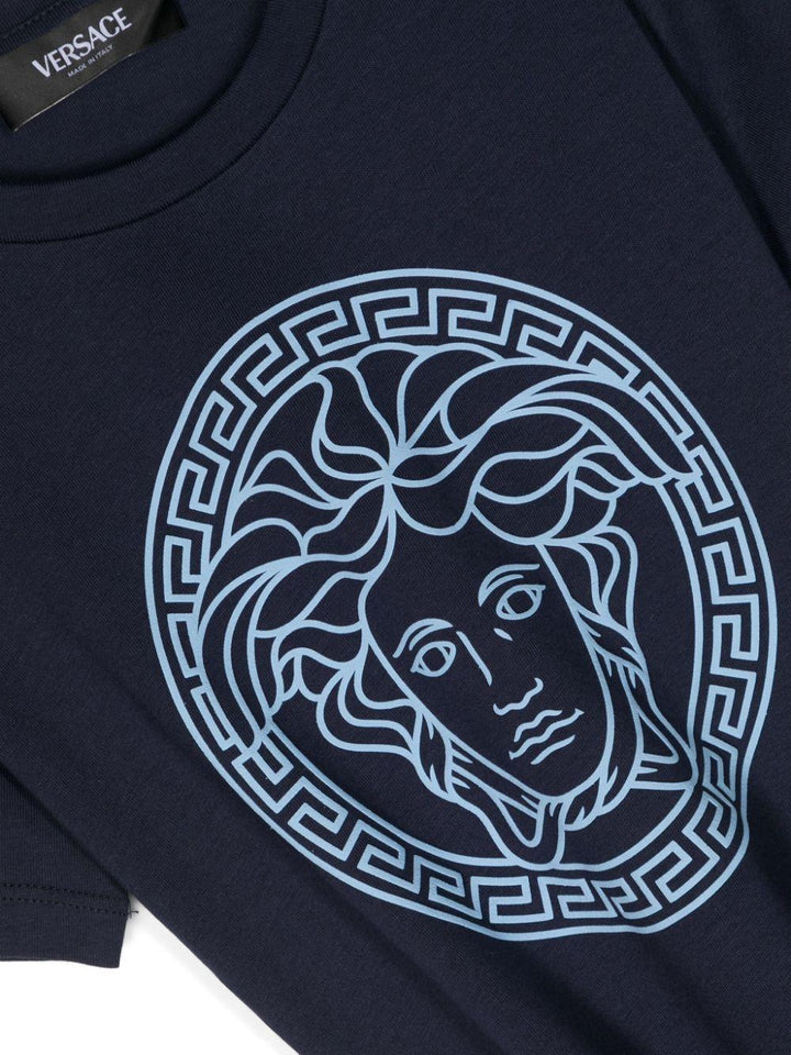 T-shirt blu navy bambino 10002391A10165 2UQ70 VERSACE 