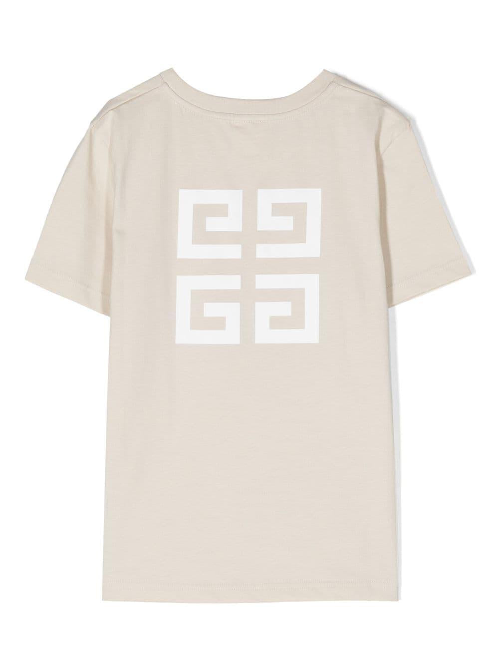 T-shirt crema bambino H25406 184 Givenchy Kids 