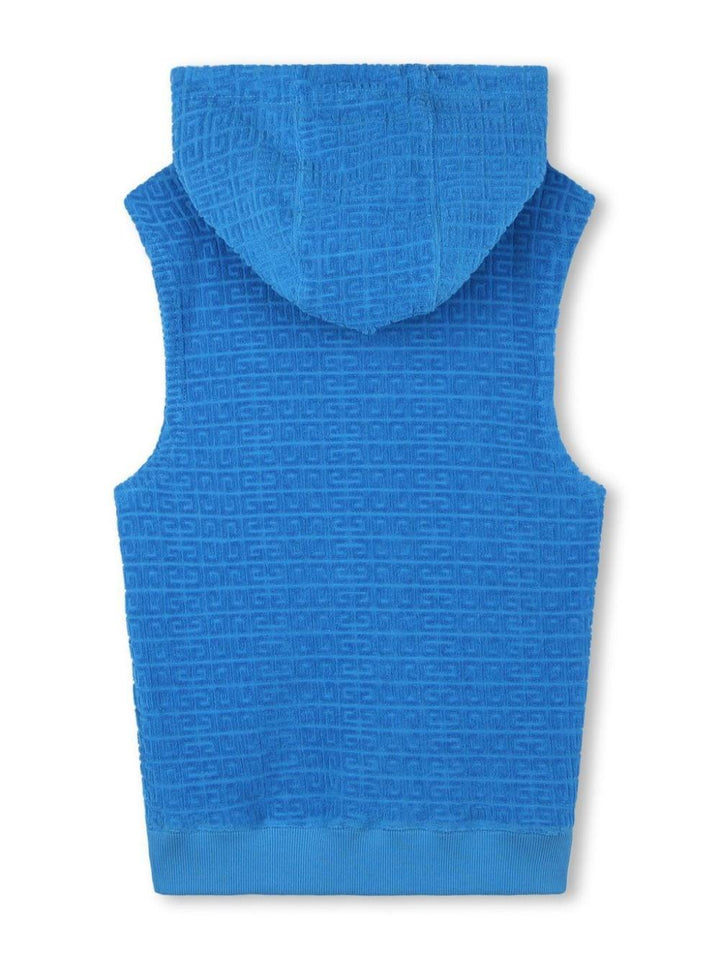 felpa smanicata azzurra bambino H30247 81K Givenchy Kids 