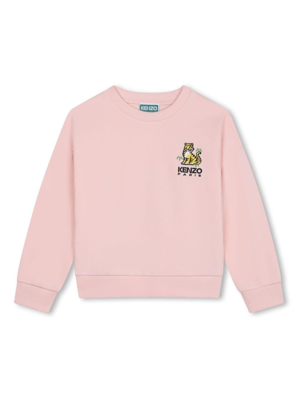felpa rosa bambina K60344 46T KENZO KIDS 