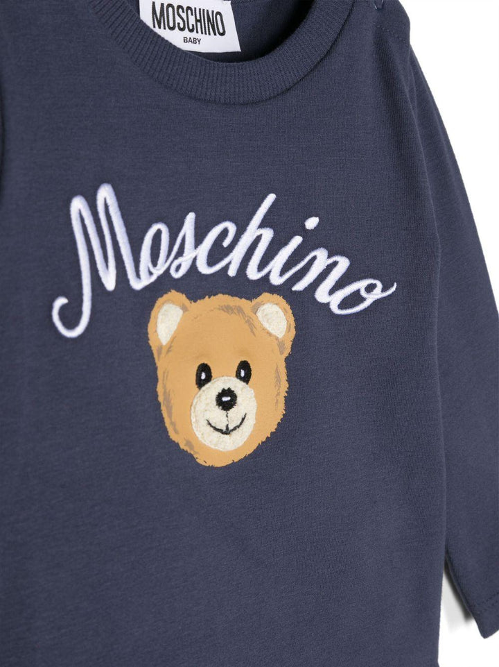 T-shirt blu navy unisex con ricamo