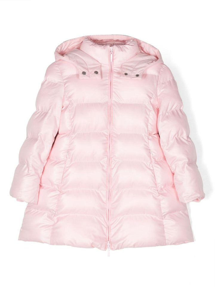 Piumino rosa bambina con cappuccio 17B1002040 091S Monnalisa kids 