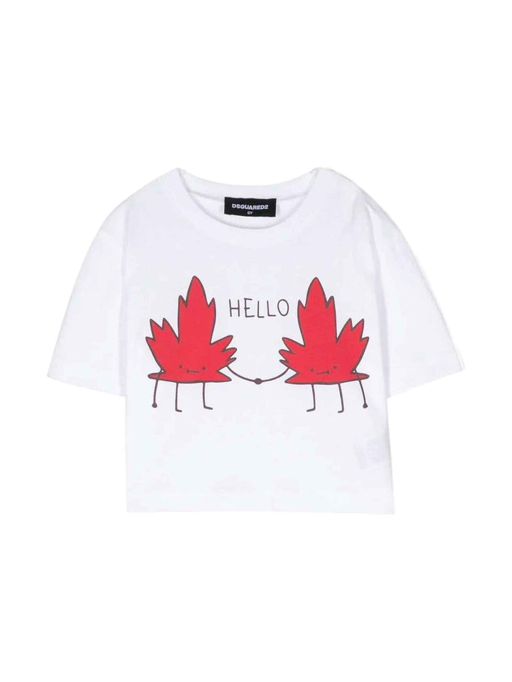 T-shirt bianca bambina
