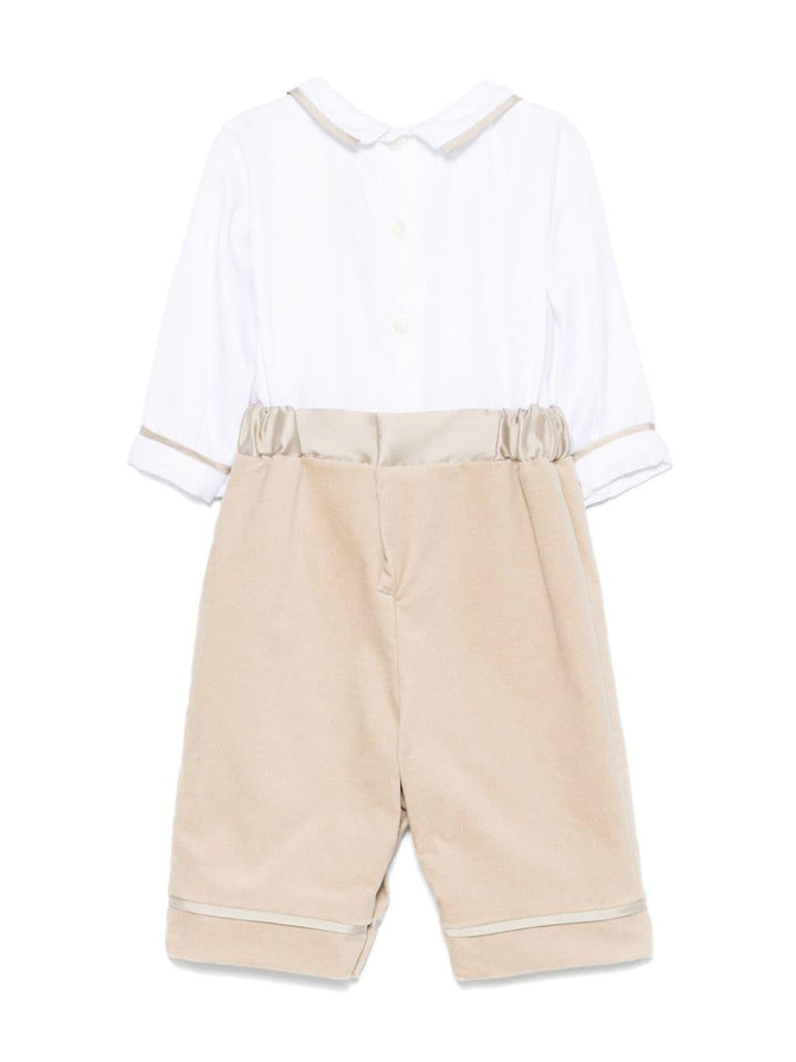 Tutina bianco/beige neonato