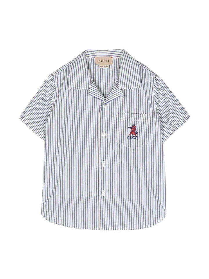Camicia blu neonato