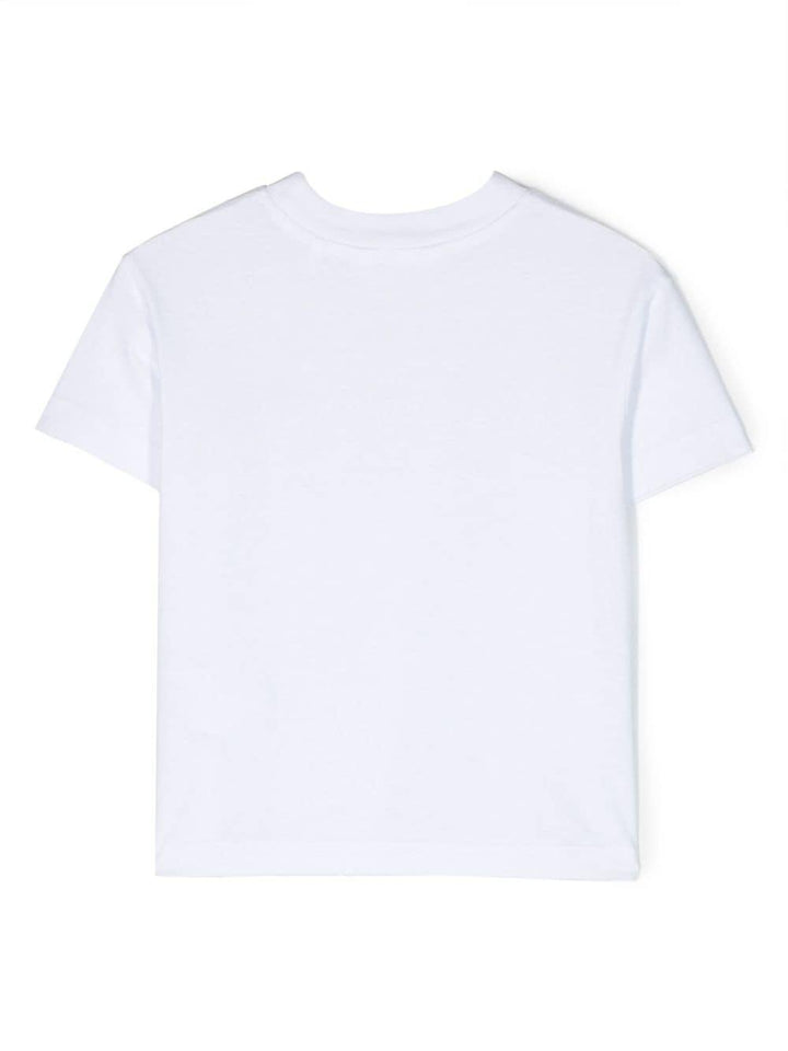 T-shirt bianca bambino con logo PBAA003F23JER009 0110 PALM ANGELS KIDS 