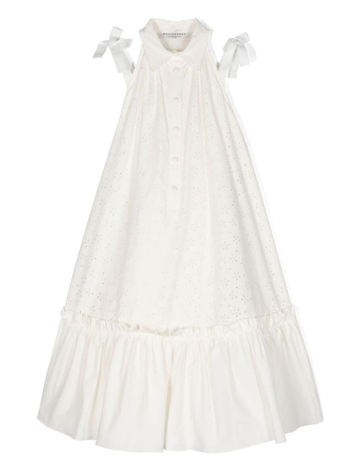 Abito bianco bambina PFAB027CE010A 0000 PHILOSOPHY KIDS 