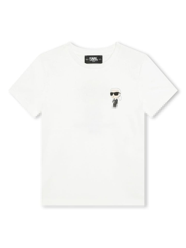 t-shirt bianca bambino Z30054 10P Karl lagerfeld kids 