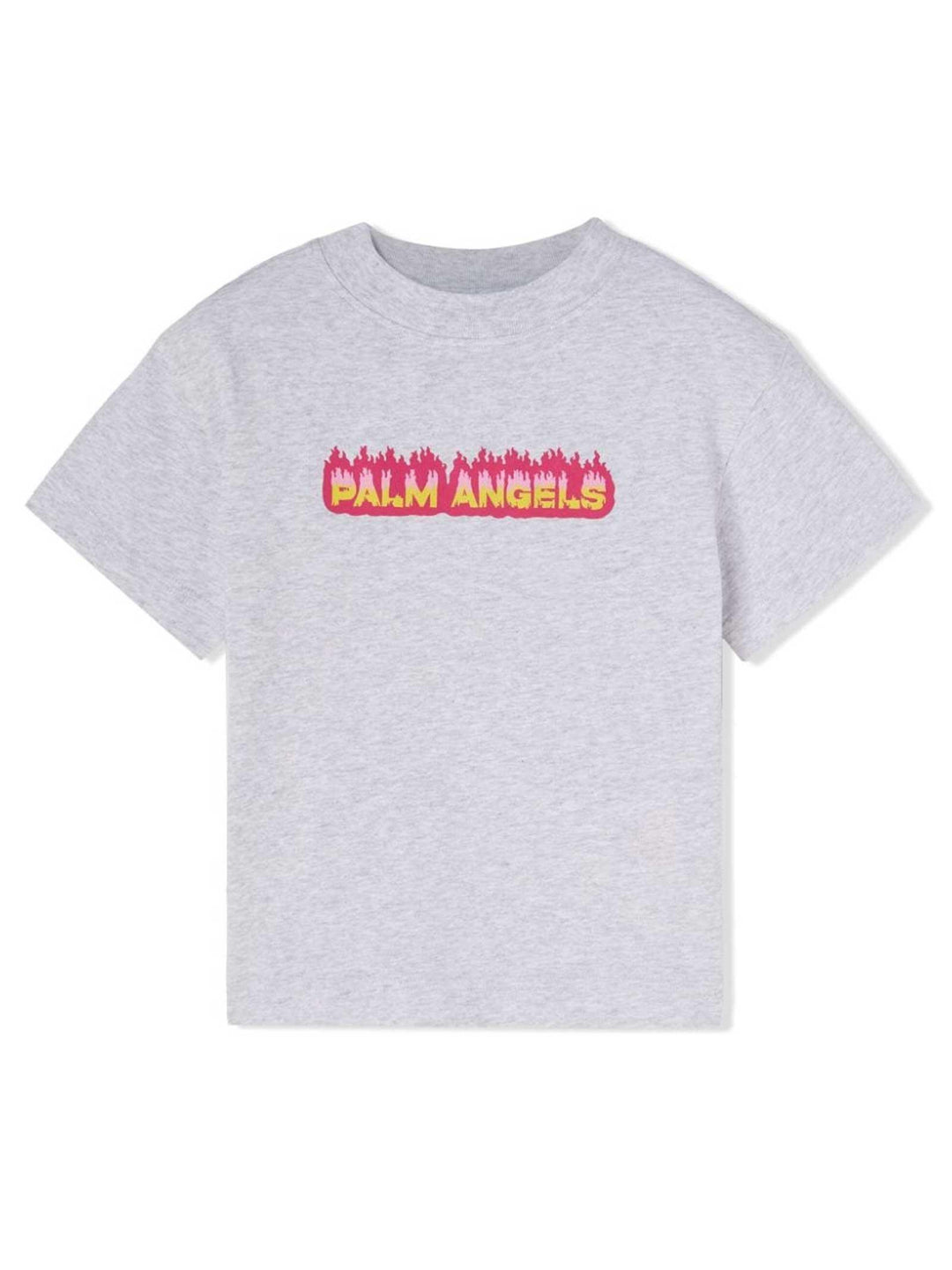 T-shirt grigia bambina con stampa PGAA002F23JER001 0832 PALM ANGELS KIDS 