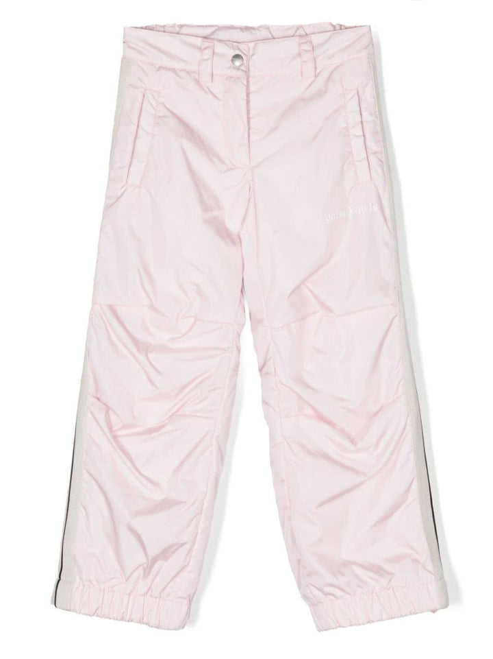 Pantaloni rosa bambina con logo