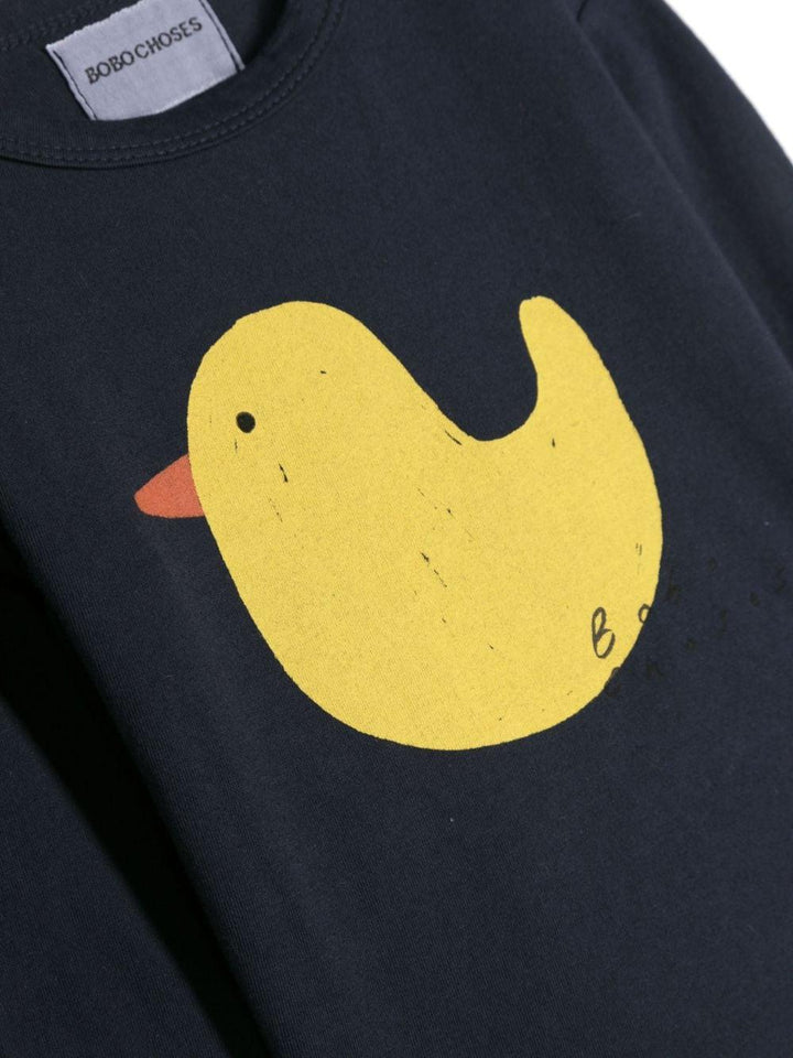T-shirt blu navy neonato con stampa