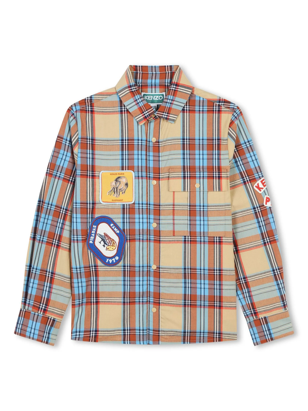 camicia a quadri bambino K60809 21D KENZO KIDS 