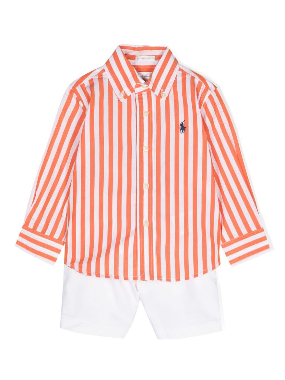 Set neonato arancione/bianco 320926974 001 RALPH LAUREN KIDS 