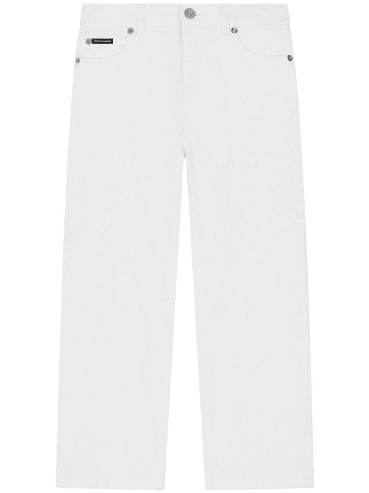 Pantalone denim bianco bambina