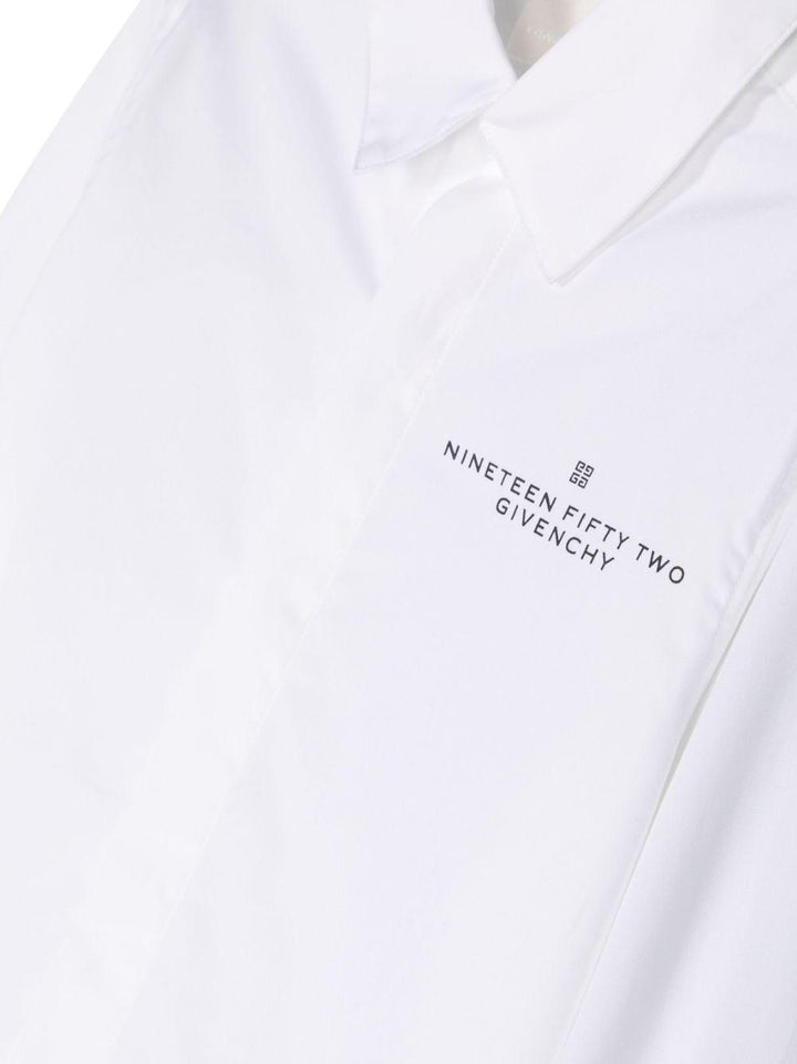 Camicia bianca bambino con stampa nera H25468 10P Givenchy Kids 