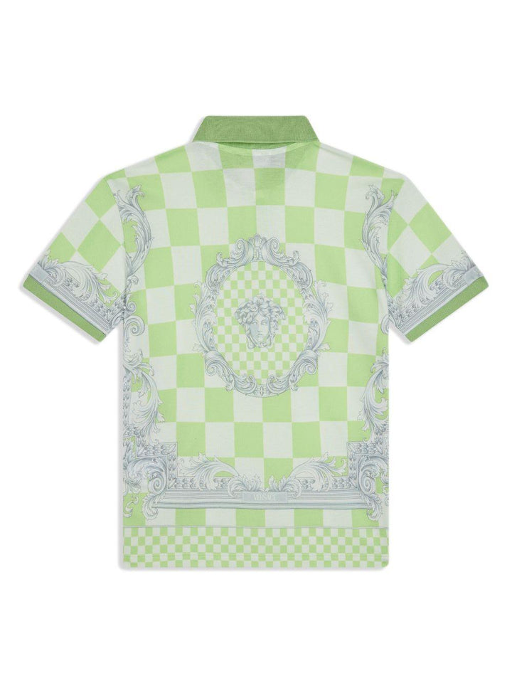 Polo bianco/verde bambino