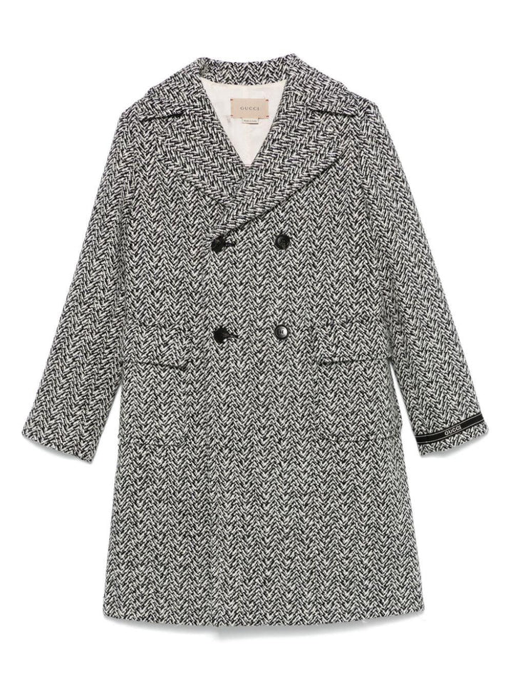 Cappotto nero/bianco bambina