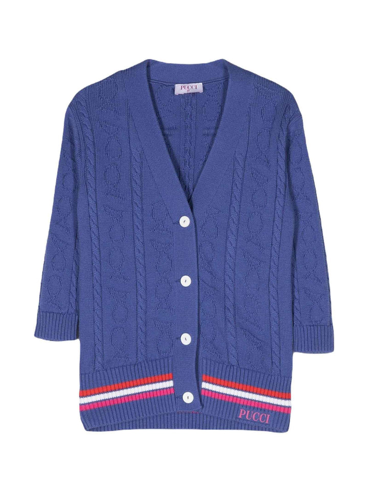 Cardigan viola bambina