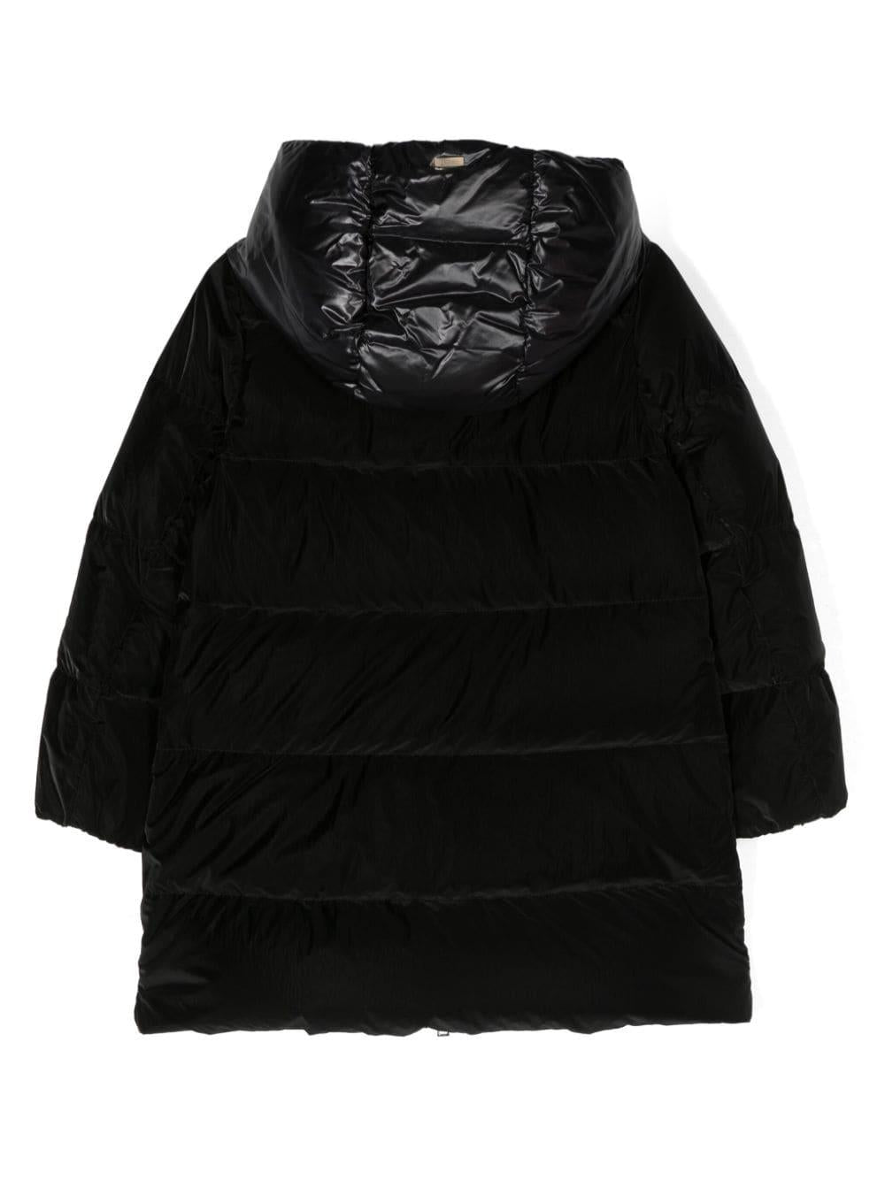 Piumino nero bambina