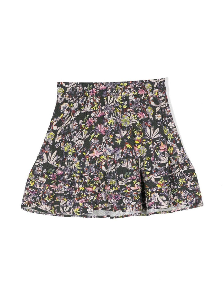 Gonna bambina nera/multicolore
