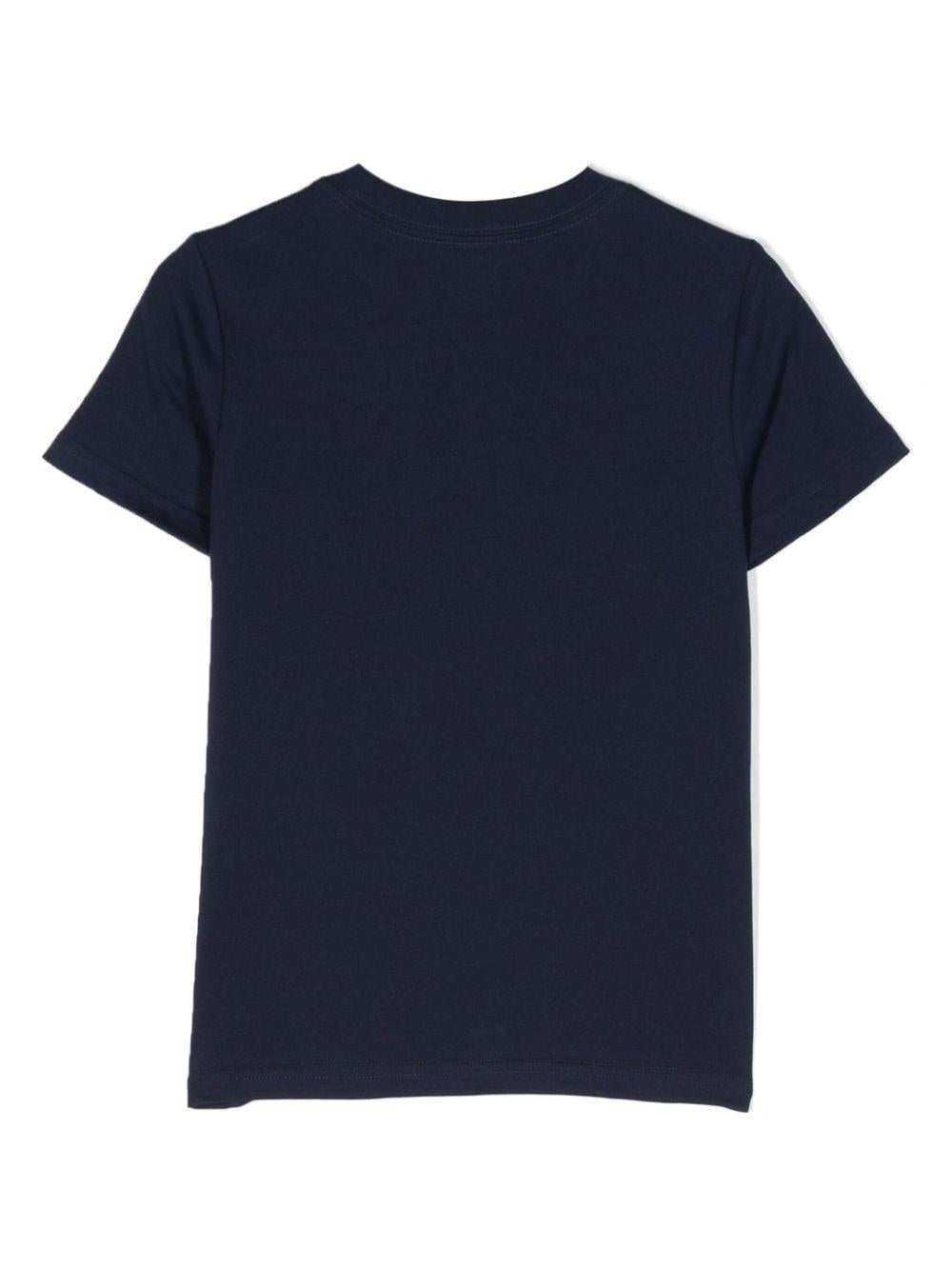 T-shirt blu bambino con stampa 322853828 024 RALPH LAUREN KIDS 