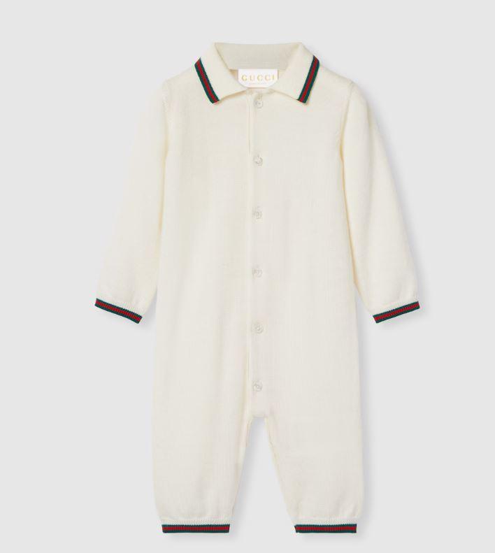 tutina bianca neonato 825863XKEXN 9112 GUCCI KIDS 