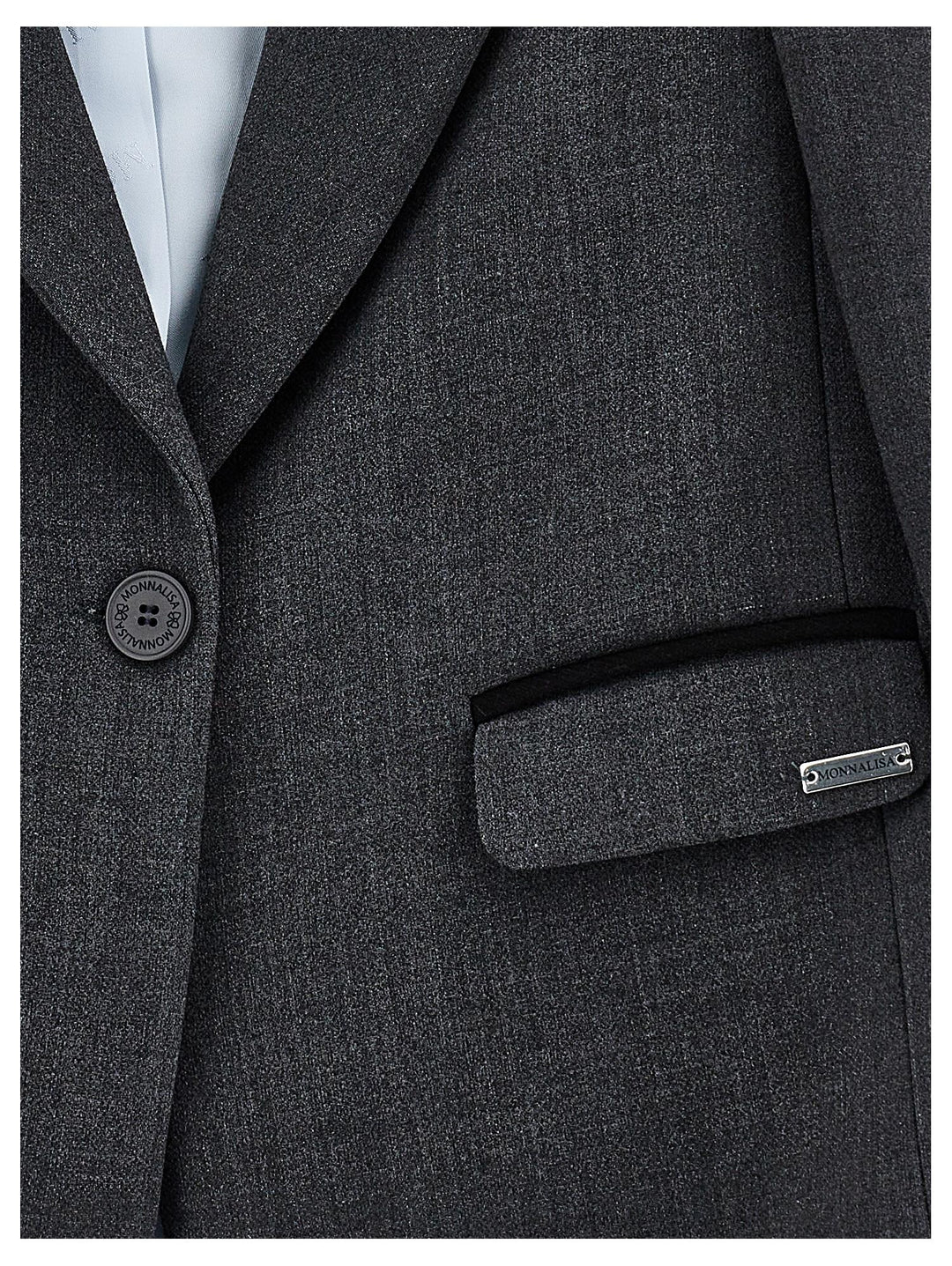 Giacca grigia e nera bambina con taglio classico 41B1012305 3050 Monnalisa kids 