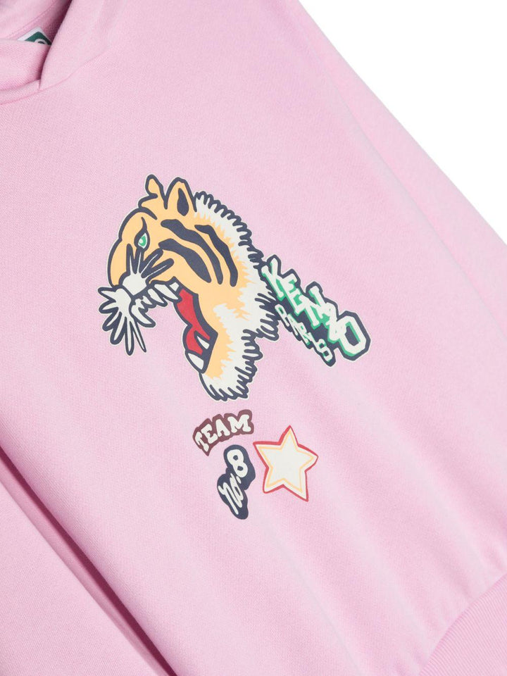 Felpa rosa bambina K15693 456 KENZO KIDS 