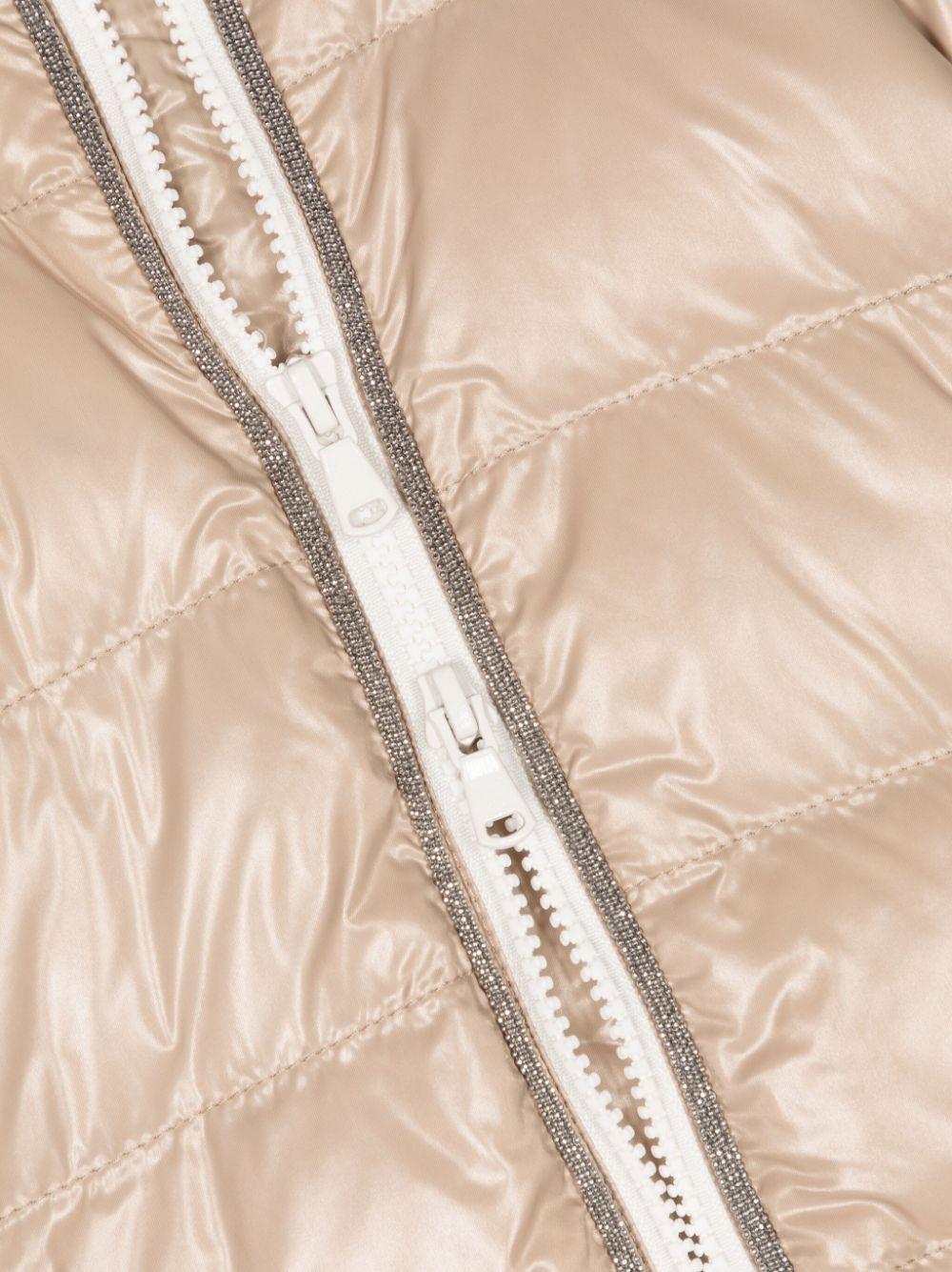 Piumino beige bambina