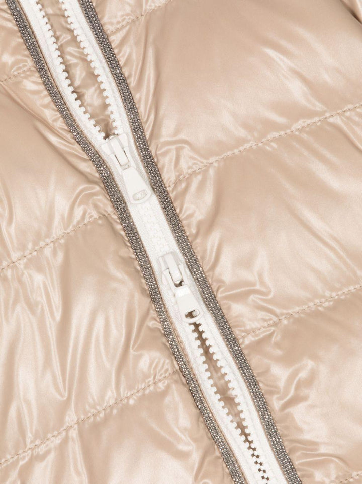 Piumino beige bambina
