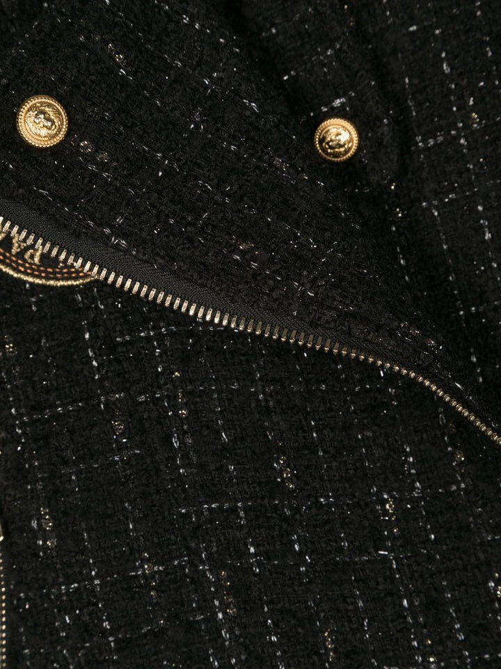 Giacca nera bambina con applicazione