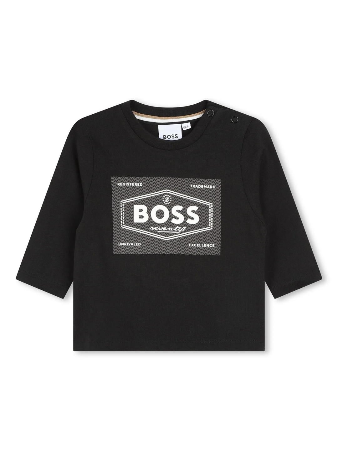t-shirt nera neonato J51290 09B BOSS KIDS 