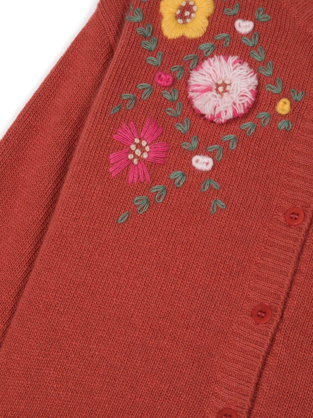 Cardigan rosso bambina