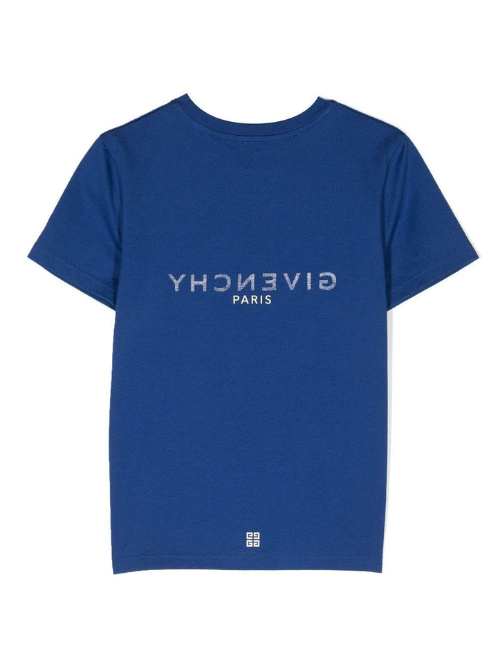 T-shirt blu bambino H25404 865 Givenchy Kids 